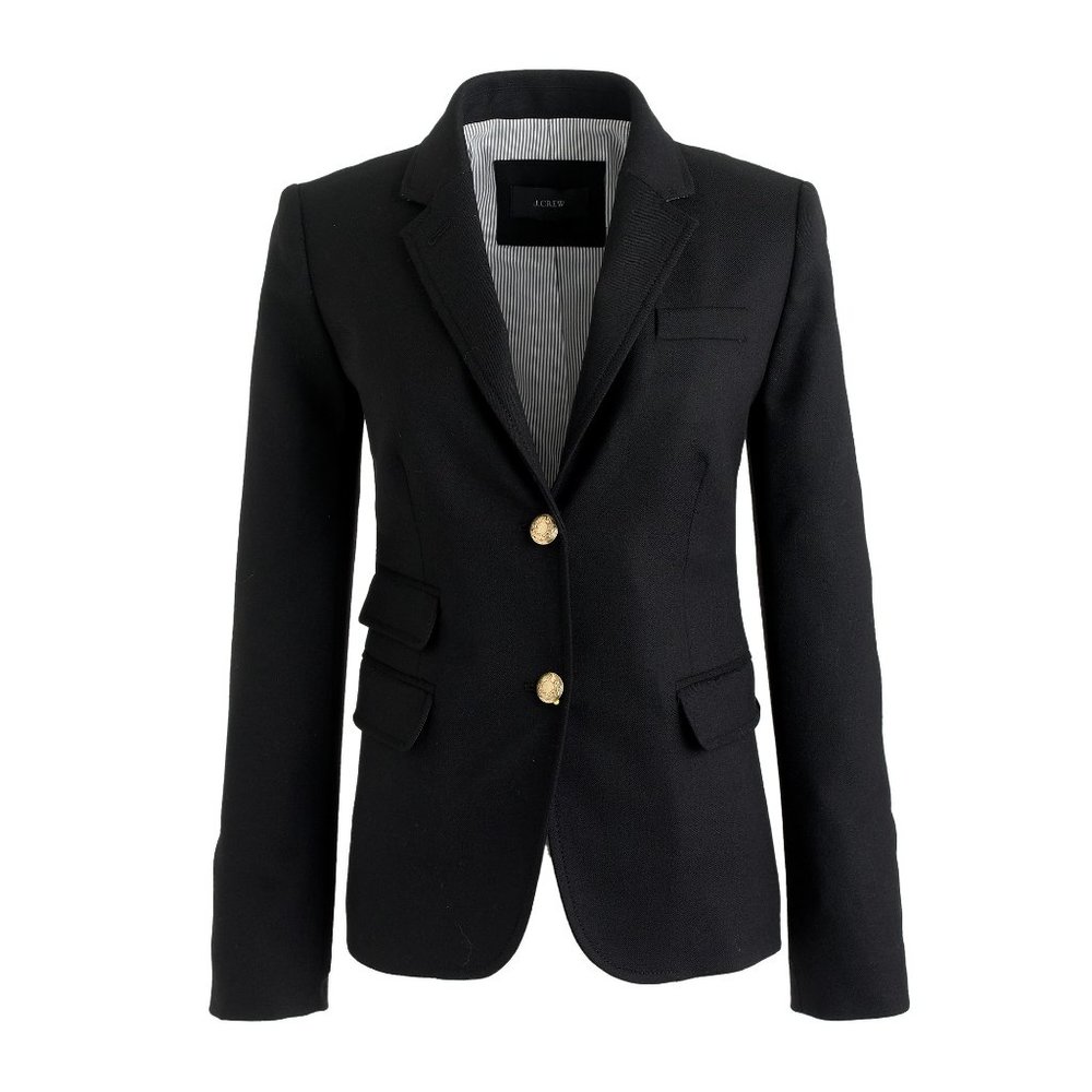 J. Crew Black Schoolboy Blazer P0